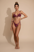 Leopard Print Halter Ruffle Bikini Set