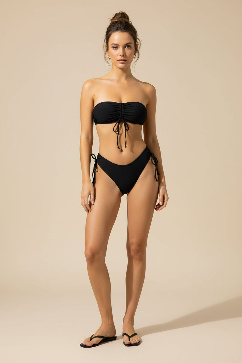 Tube Top Two‑Piece Bikini Set