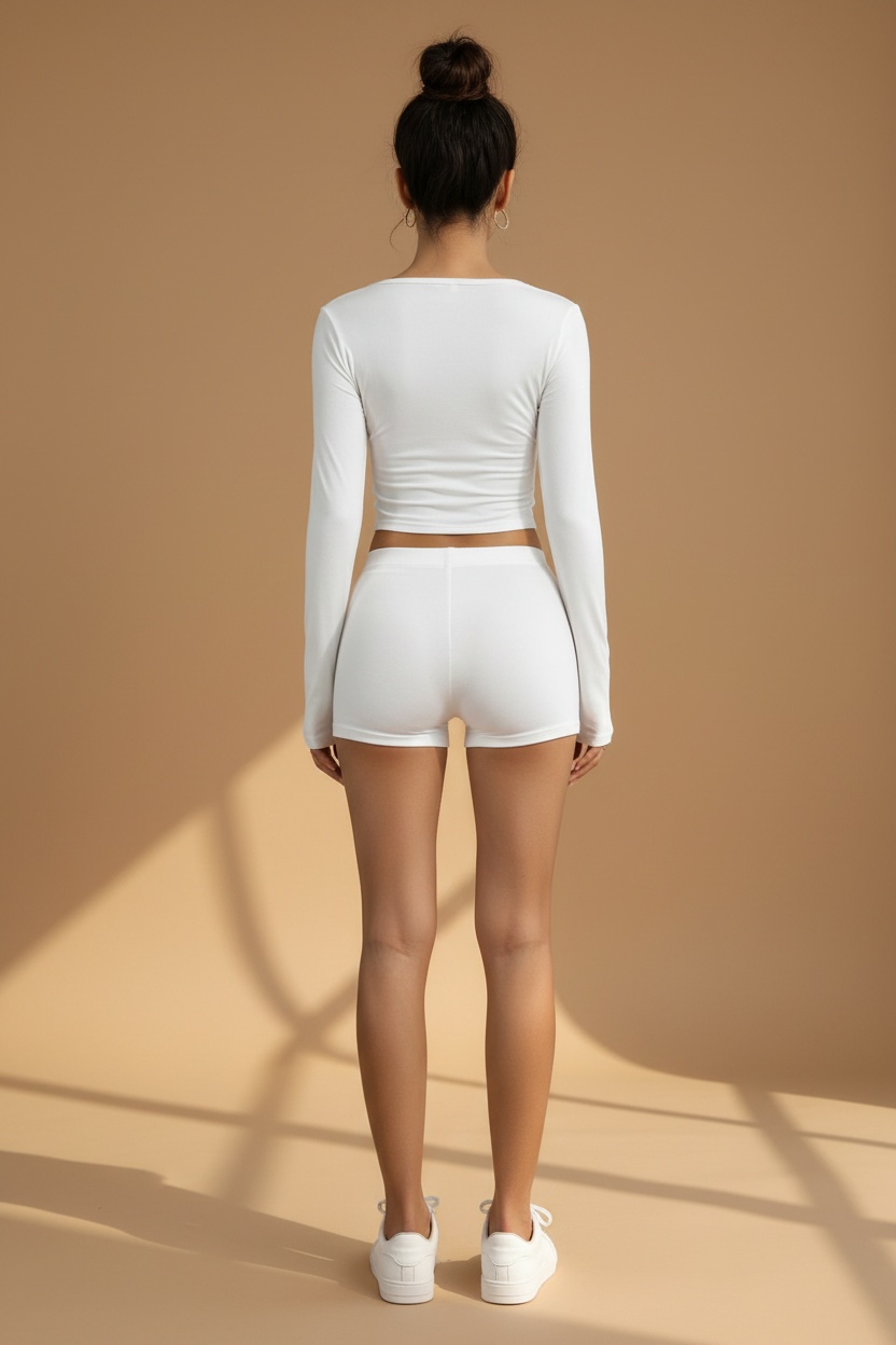 Ensemble de loisirs deux pièces en tricot uni