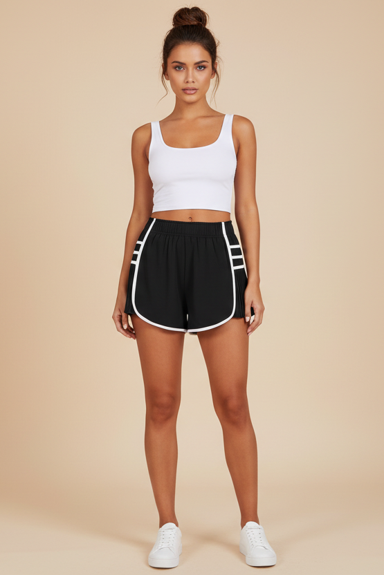 Quick‑Dry Pleated Sports Shorts