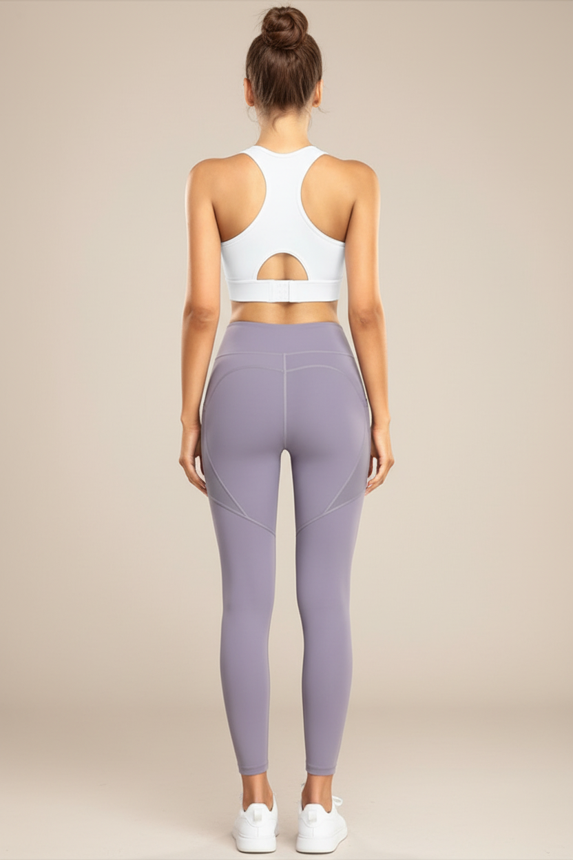 High‑Support Sports Bra with U‑Neck