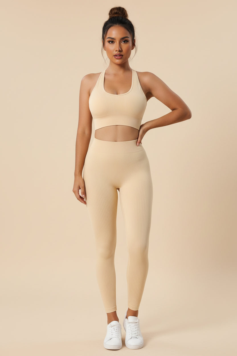 Seamless Ribbed Sports Bra