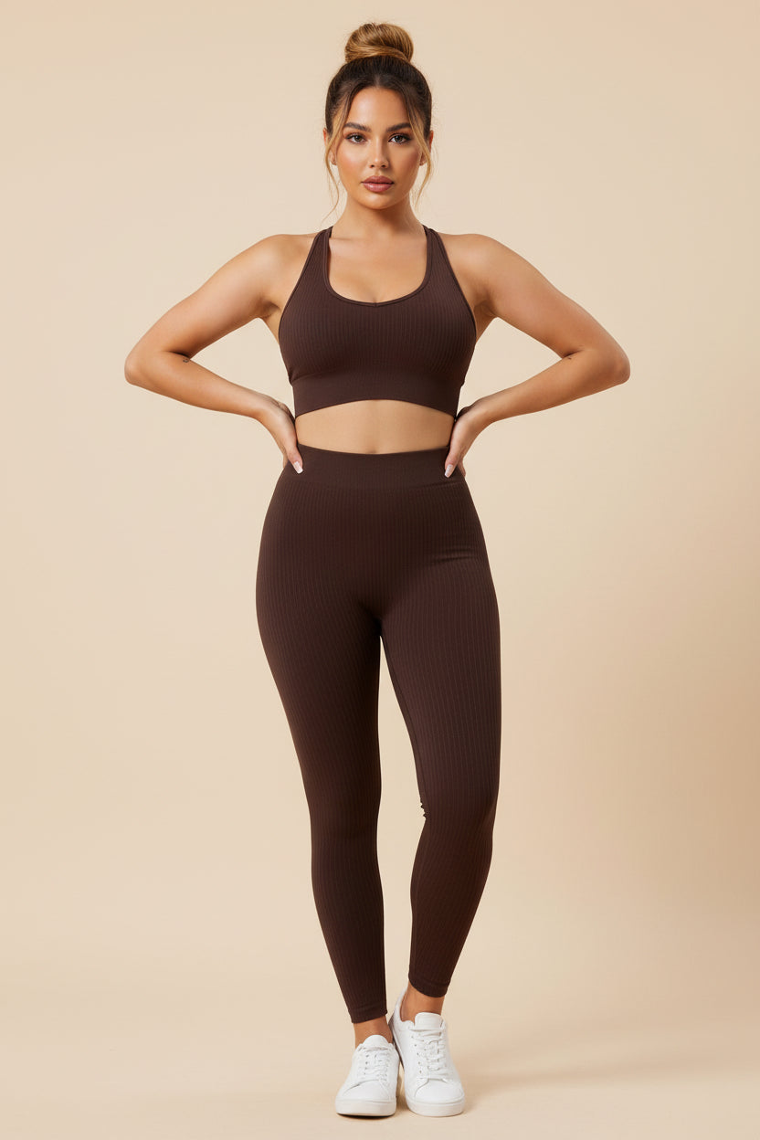Seamless Ribbed Sports Bra