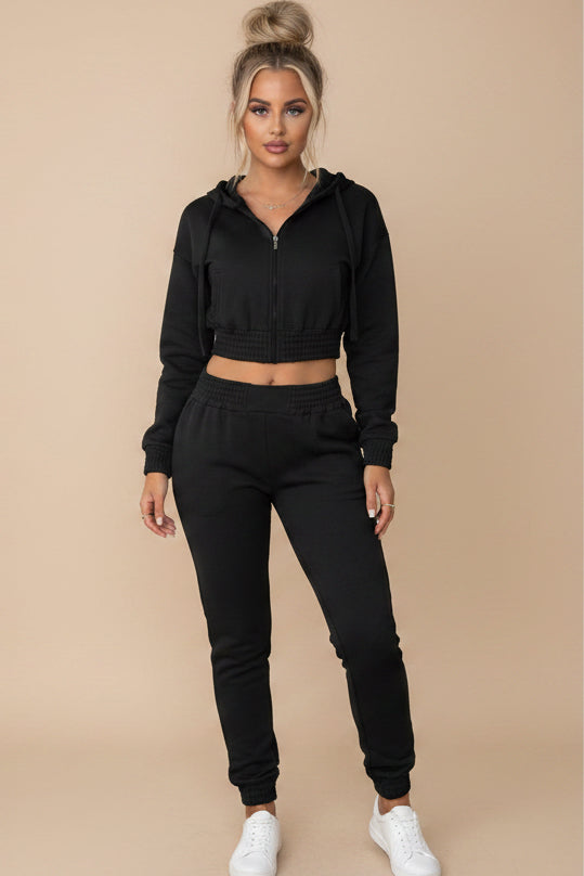 Cropped Hoodie & Jogger Set