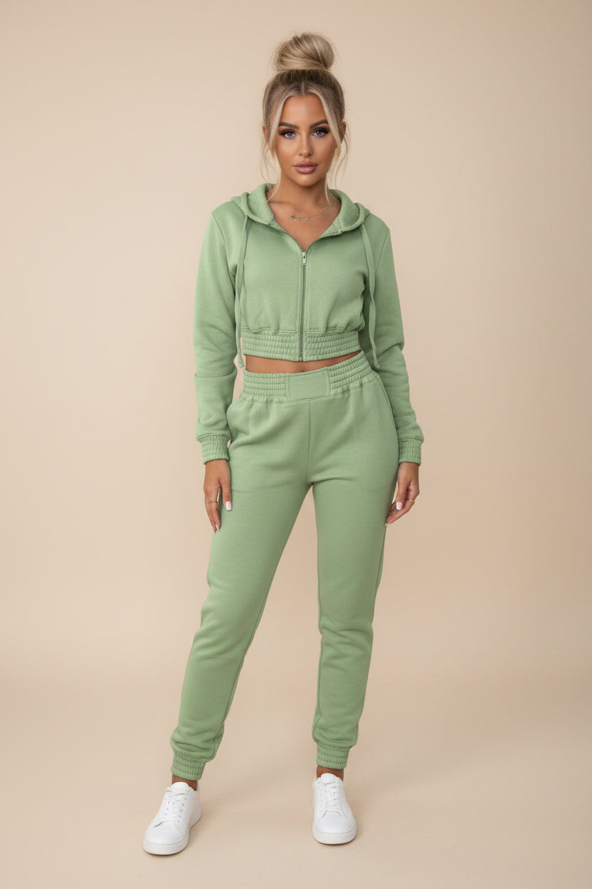 Cropped Hoodie & Jogger Set