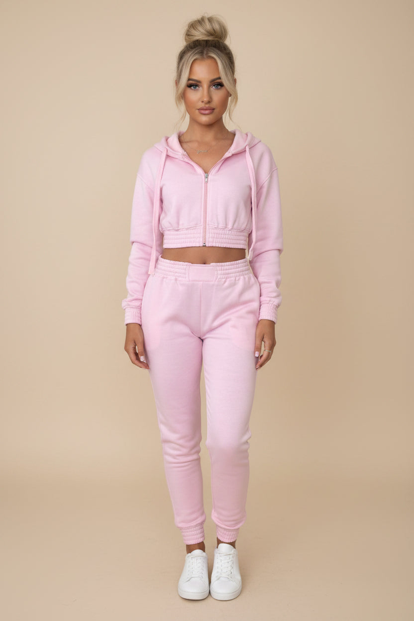 Cropped Hoodie & Jogger Set