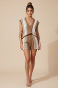 Boho Knit 2-Piece Shorts Set