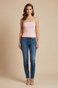 Pink Strapless Tube Top