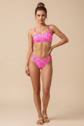 Leopard Print Spaghetti Strap Bikini Set