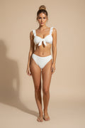 🌼 Off White & Yellow Two‑Piece Bikini Set