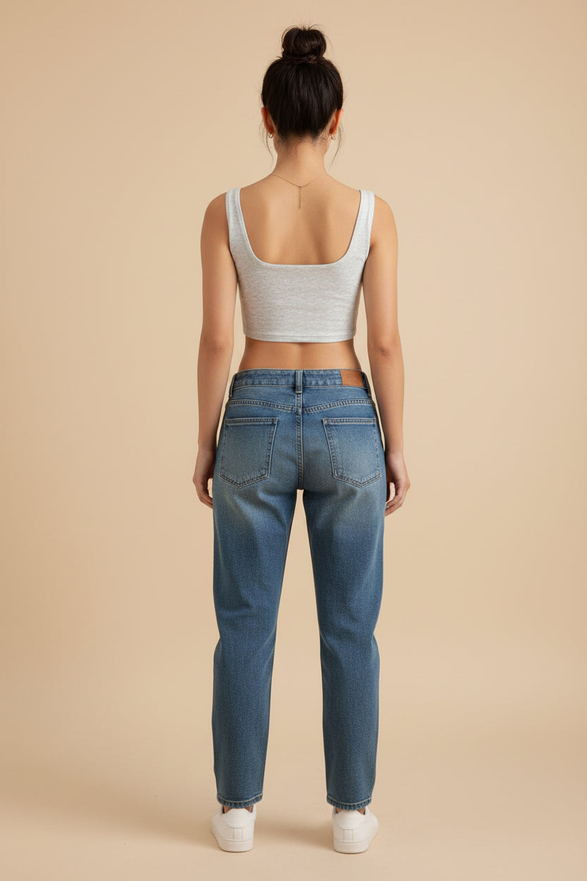 Soft Stretch Viscose Crop Tank Top