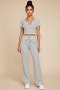 Striped Knit Two Piece Lounge Set