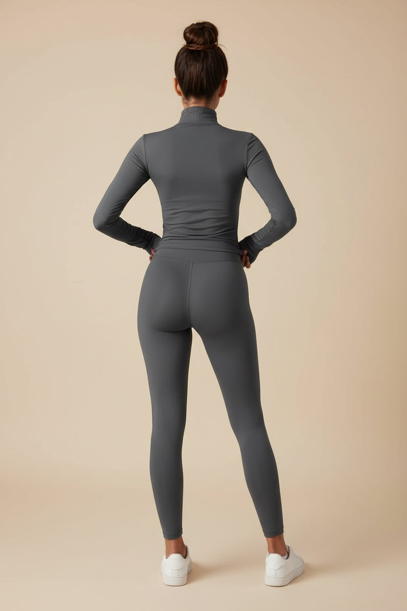 Langärmelige Sportjacke mit Reißverschluss