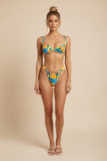 Boho-Blumen-Zweiteiler-Bikini-Set