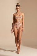 Boho Cutout One‑Piece Swimsuit